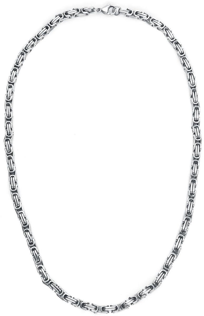 Goedkoopste etNox hard and heavy Königskette Halsketting zilverkleurig 50 cm Heren