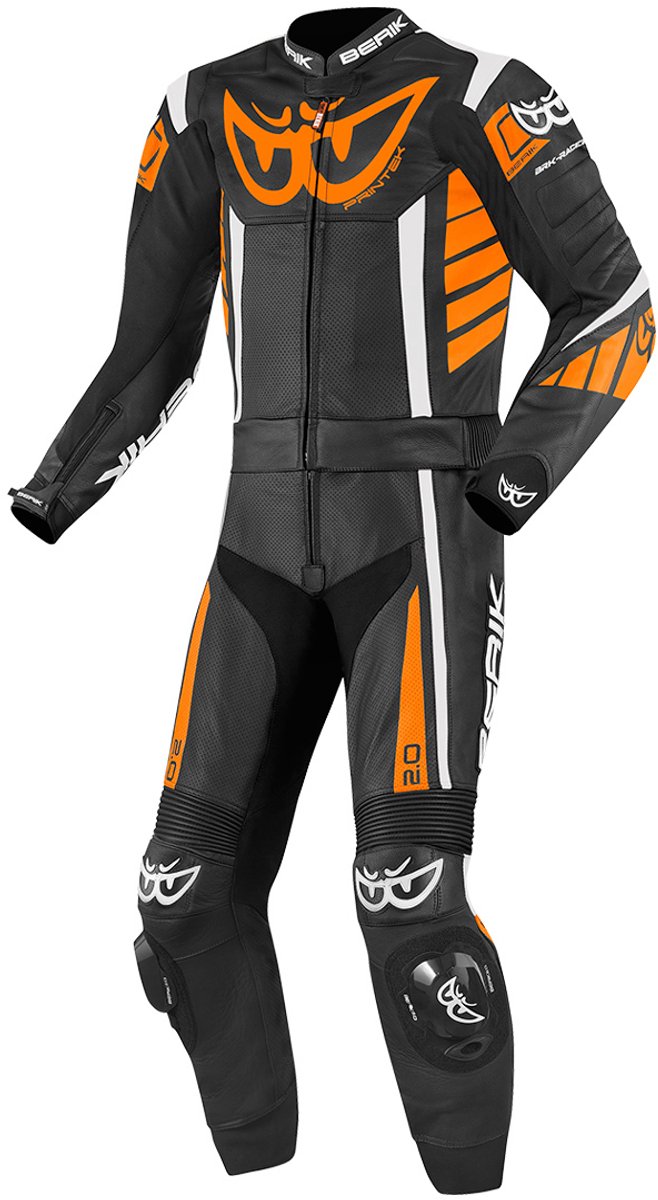 Berik Zakura Zwart Wit Oranje 2-Delig Motorpak - Racepak