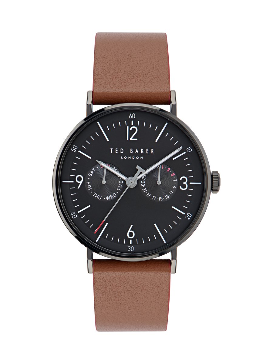 Ted Baker Phylipa Gents Timeless Kwarts Analoog Horloge Bruin Case: 100% Stainless Steel | Armband: 100% Leather 41 BKPPGF402W0, BKPPGF403W0
