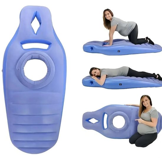 Dutchers.® Zwangerschapsmat - Onmisbaar tijdens Zwangerschap - Airtrack - Pilates - Gewichtsverdeling & Ontspanning - Gymnastiekmat - Yogamat - Opblaasbare Mat - Yoga Zwangerschap - Airtrack - Sporten Tijdens Zwangerschap - Massagemat Zwangerschap van Dutchers — afbeelding 2