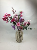 Zijden Boeket – 70-80 cm hoog – housewarming cadeau – cadeau - moederdag cadeautje – moederdag cadeau voor mama – decoratie – DIY – zomer – Exclusief vaas – Plukboeket - Veldboeket – Kunstbloemen - nep bloemen - nepbloemen - kunstplanten