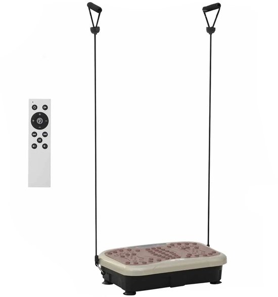 Foto: Rockerz trilplaat deluxe trilplaat fitness powerplate inclusief weerstandsbanden en handvatten 5 trainingsprogrammas 99 snelheidniveaus met bluetooth muziek kleur zwart