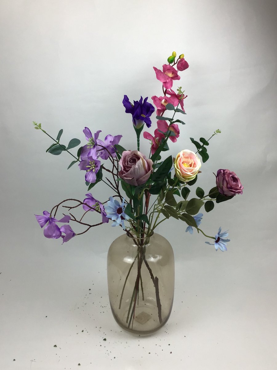 The Bloomistic® – Zijden Boeket – 60-70 cm hoog – Kunstbloemen – moederdag – nepbloemen – housewarming cadeau – decoratie – decoratie woonkamer