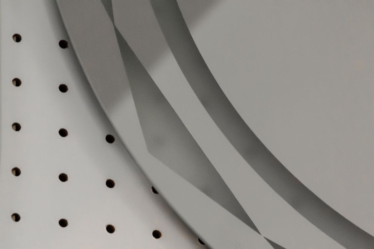 VL Home frameloze spiegel met patroon rond touch sensor zilver