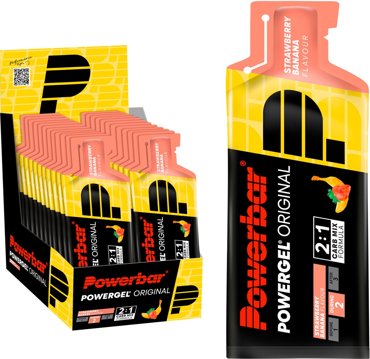 Goedkoopste Powerbar Energiegels | Powergel Original | Strawberry-Banana 24x41g