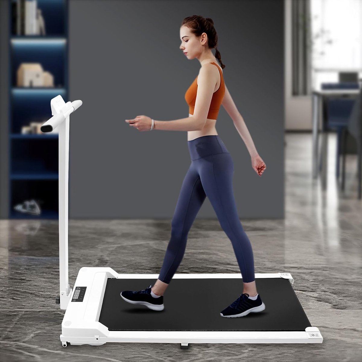 Afbeelding 2 van Loopbanden Voor Thuis - Loopband Inklapbaar - Opvouwbare Loopband Voor Thuis - Walking Pad Treadmill - Inklapbare Wandelband - Opvouwbaar En Stil - Vering En Demping - Fitness - Dunne En Lichteloopband Voor Thuis - Geen Montage Vereist