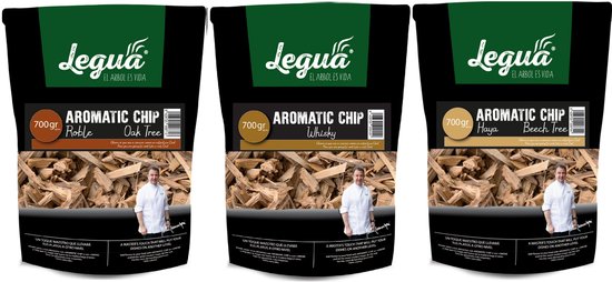 Legua Rooksnippers Trio – Eiken, Whiskey & Beuken | Duurzaam Rookhout | 3 x 700gram