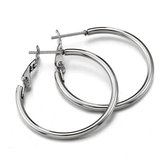 Créoles 3 cm - Acier inoxydable Premium - Étanches - Antireflets - Boucles d'oreilles Basic - Bijoux minimalistes - The Jewellery Salon