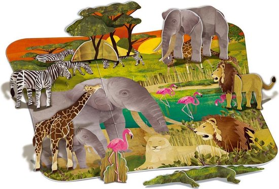 Melissa & Doug Puzzle Magnetico Safari – 2 Puzzle Da 15 Pezzi Per Bambini 3+