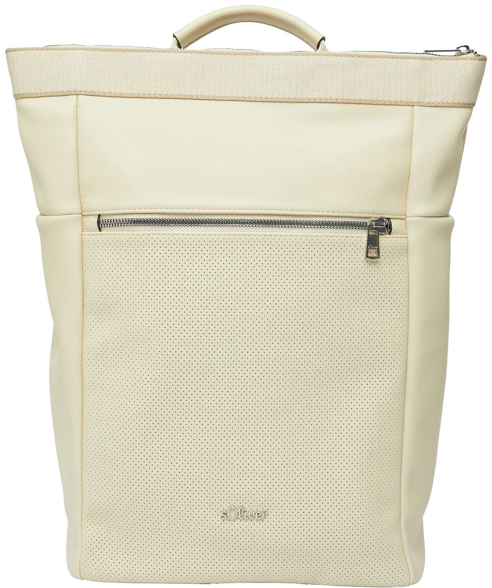 s.Oliver Laptop rugzak Rugzak met laptopvak Backpack Brown Beige