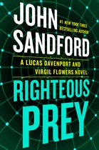Boekomslag met de titel "Righteous Prey" door John Sandford, auteur van "#1 New York Times Bestselling Author".