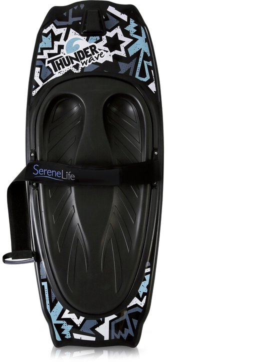 Genouillère de sports nautiques SereneLife SLKB10 Thunder Wave - Avec sangle - Max 1 personne - Zwart/ Blauw - Waterboarding Kneesurfing