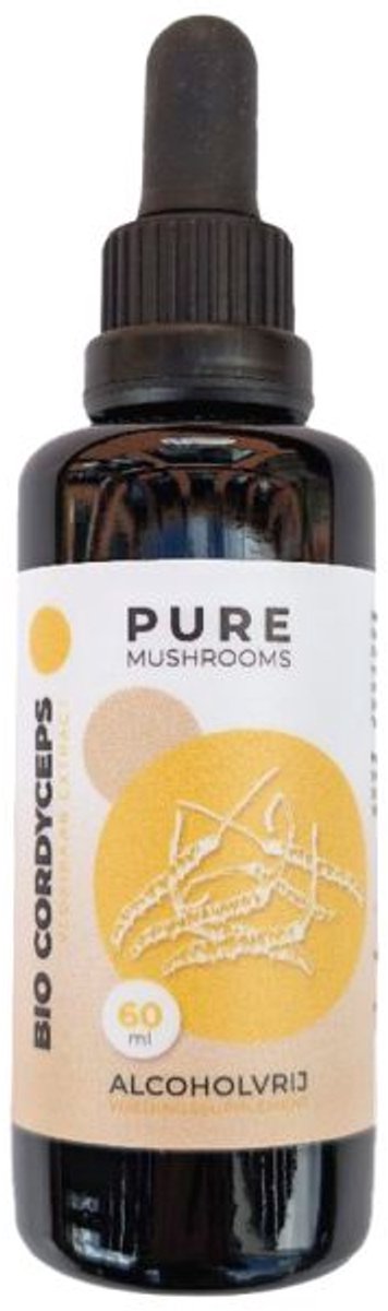 Pure Mushrooms - Cordyceps - Biologisch - Paddenstoelen Extract - Alcoholvrij - Bio - 60ml