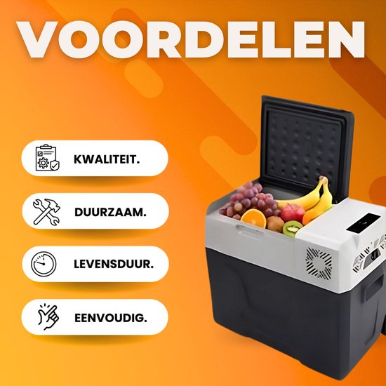 Auto Koelbox met Compressor - 50L Draagbare Koelkast met LCD Display - 12/220V Campingkoeler van Bolt Edge — afbeelding 2