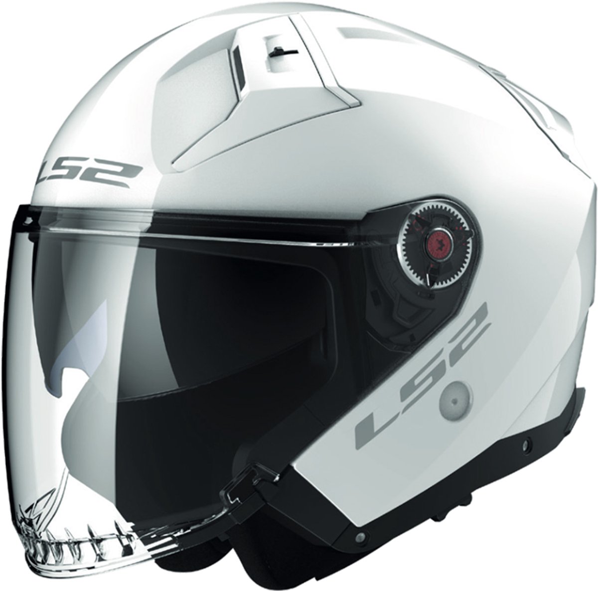 LS2 OF603 Infinity II Solid Gloss Wit Jethelm - Helm