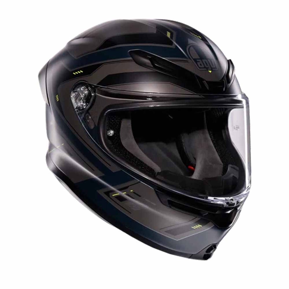 AGV K6 S E2206 Mplk Enhance Matt Grijs Geel Fluo Integraalhelm - Maat M - Helm
