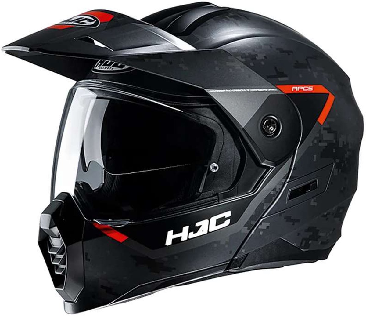 HJC C80 Bult Zwart Rood Adventure Helm - Helm