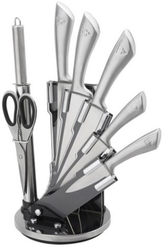 MEOWKIT Keukenmessen Set van 2, 17,8 cm Santoku Mes & 11,4 cm Schilmes, Hoogwaardig Roestvrijstalen Messen met Schattige Kattenpatronen, Volledige Metalen Constructie, Thuis & Keuken, Zilver