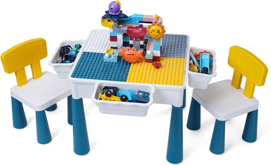 Bouwtafel + 152 Grote Bouwblokken