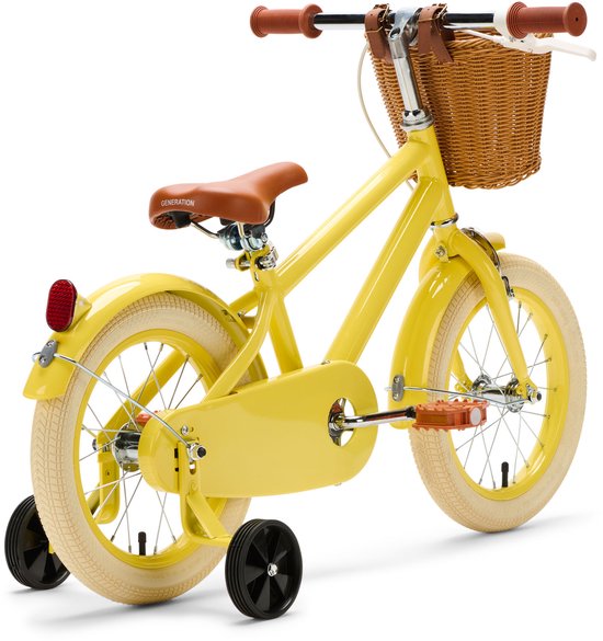 Generation Retro 14 inch Geel - Kinderfiets met Mandje van Generation — afbeelding 3