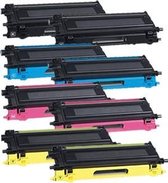 Print-Equipment Toner cartridge / Alternatief Spaarset 8 Brother 2x TN135BK  TN135Y  TN135C  TN135M | Brother DCP-9040CN/ DCP-9042CDN/ DCP-9045CDN/ HL-