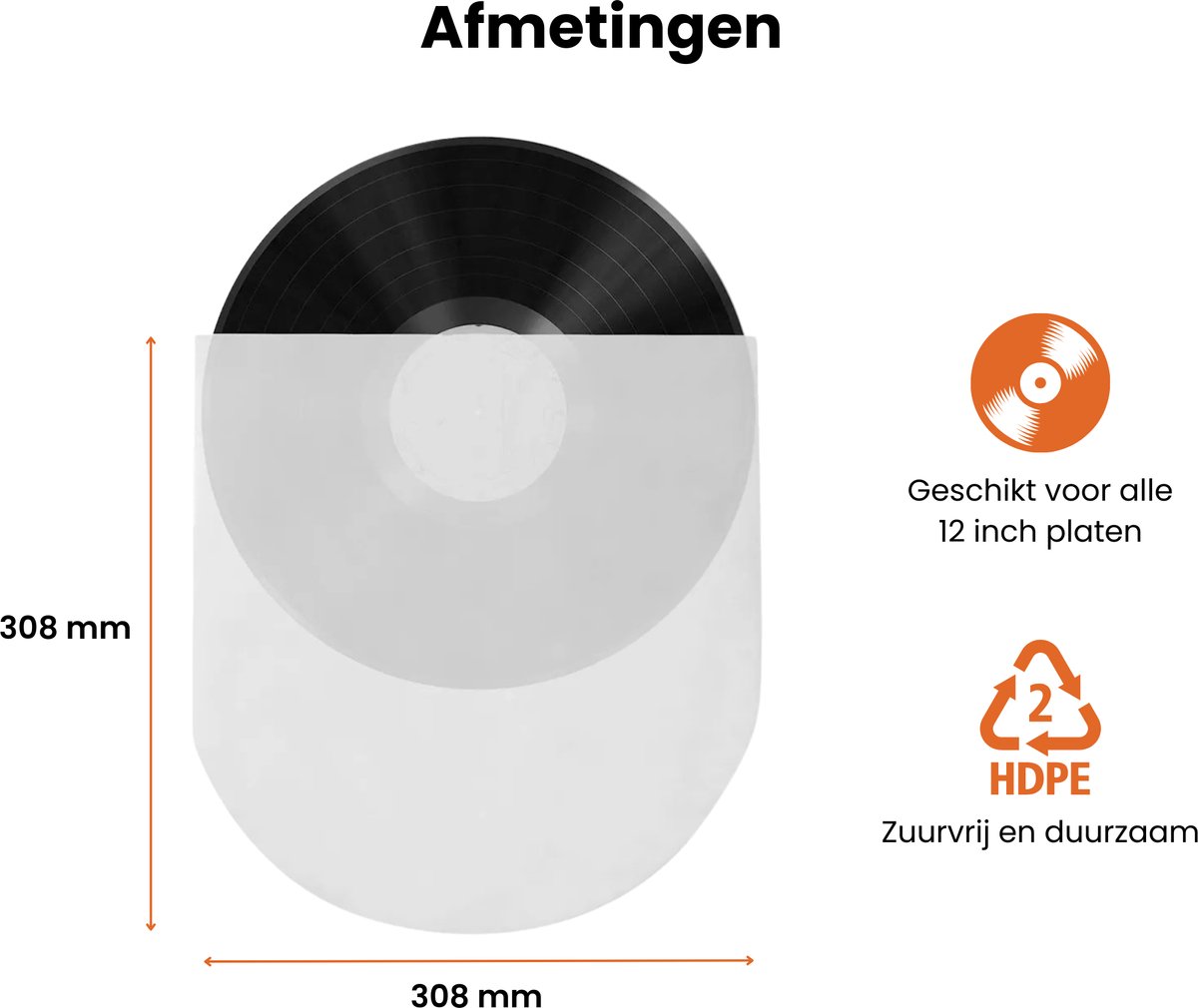LP Binnenhoezen - Hagelwit Polybag | Who's Your Daddy Records