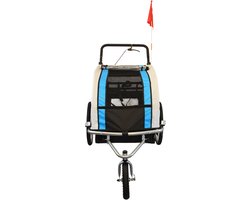 Viking Choice Fietskar voor Kinderen - met Buggyfunctie & Schokbrekers - Blauw