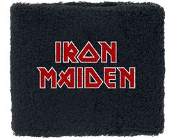 Iron Maiden Logo - Wristband Zweetbandje zwart Katoen -