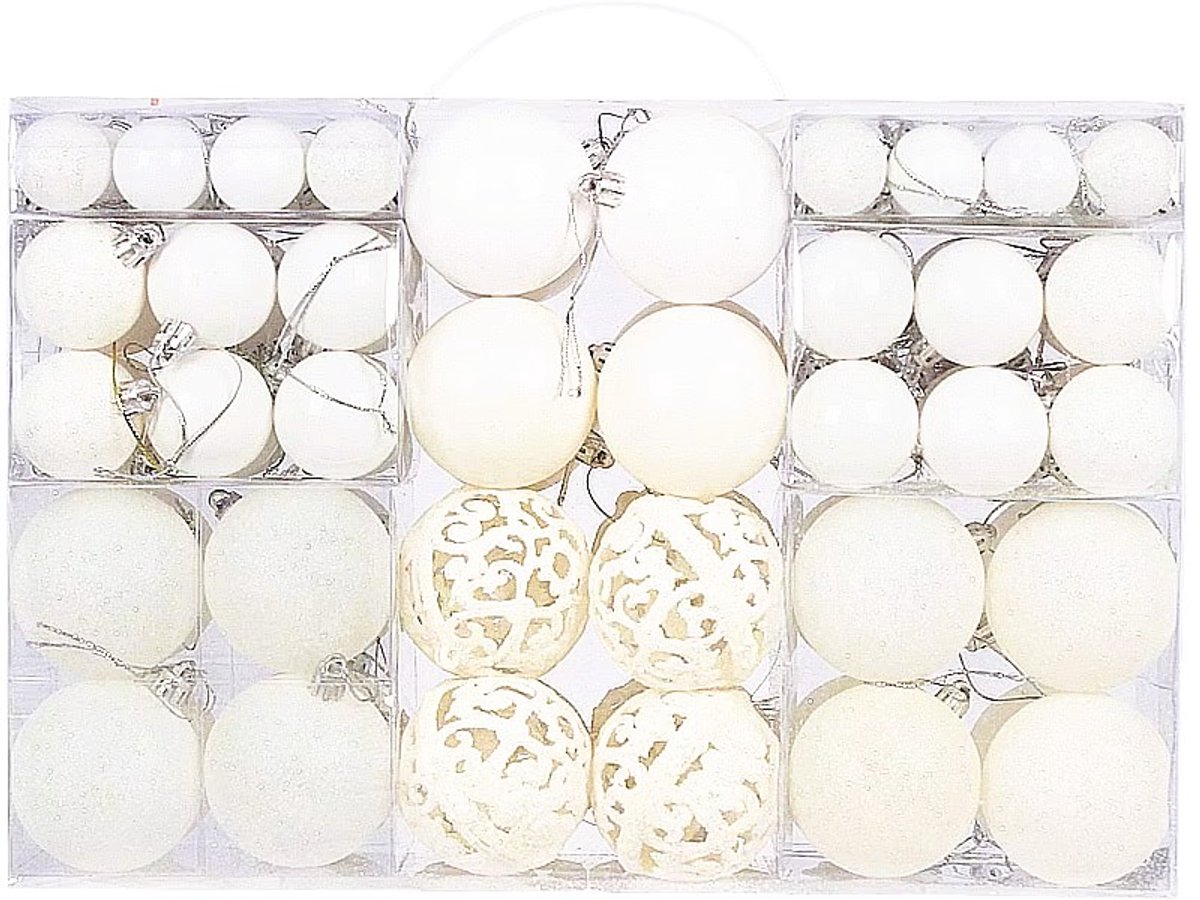 Kerstballen 100 stuks Wit