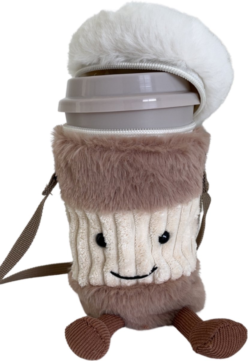 Abby´s Place - Cuppie - Bekerhouder - Tas - Schoudertas - Koffietas - Tas Bekerhouder - Draagbaar - Koffiebekerhouder - Kophouder - Koffie - Thee - Matcha - Portemonnee - Warmtehouder