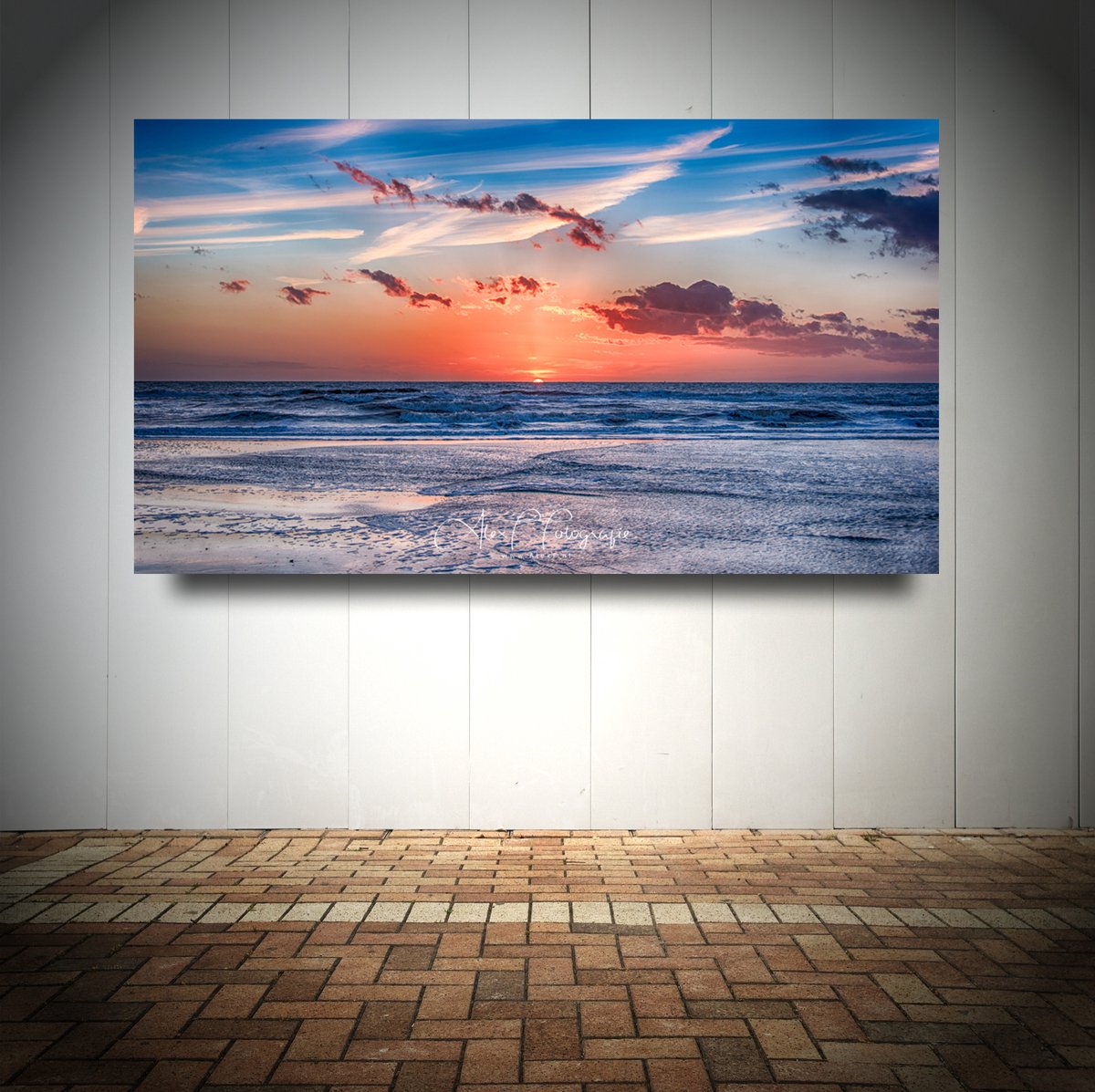 Alex F Fotografie Foto op Canvas - Strand AlexF046 – Formaat 120 x 70cm - Wanddecoratie - Muurdecoratie woonkamer - Slaapkamer decoratie - Kamer accessoires - Schilderijen op canvas multi