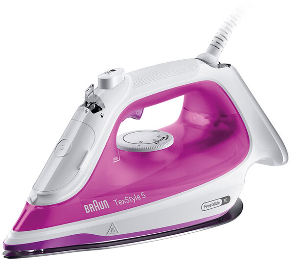 Braun TexStyle 5 SI5225PU - Stoomstrijkijzer - Glijdt Moeiteloos Achteruit - Zelfreinigend - Paars