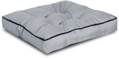 Bol.com Tuinkussen hoge kant met bies 50x50 cm donkergrijs aanbieding