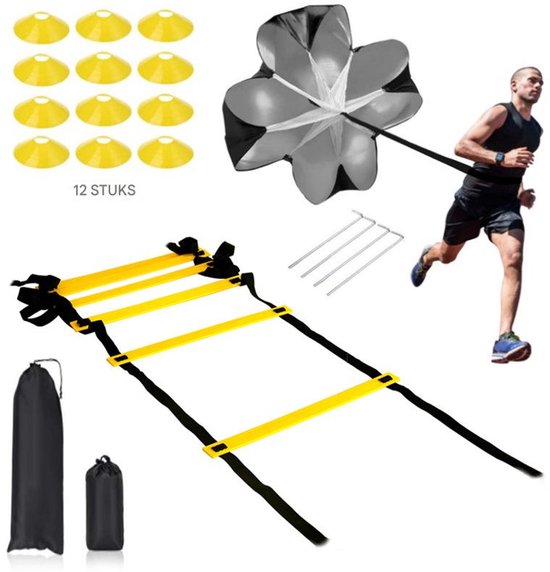 23 in 1 voetbaltraining behendigheid ladder logo disc drag paraplu set