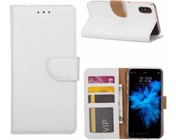 Apple iPhone 4/4s wallet hoesje - Wit - Portemonnee bescherm hoes