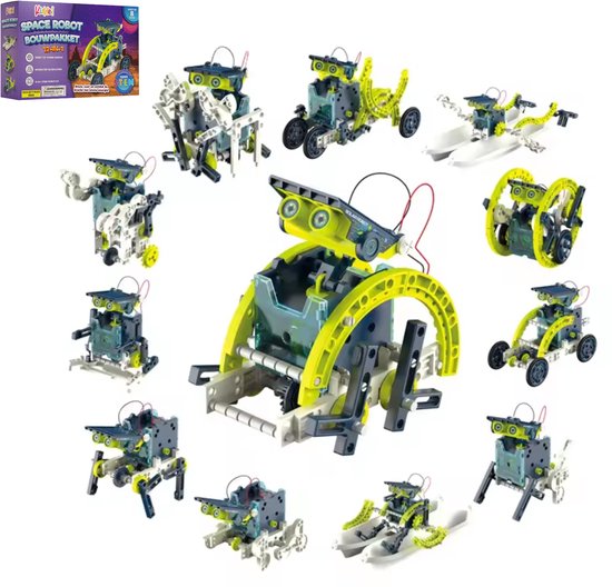 Kiddel 12-in-1 zonne-energie Solar Robot bouwpakket