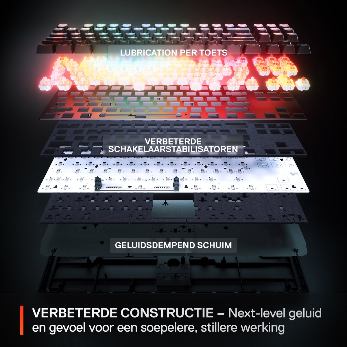 SteelSeries Apex Pro Mini Gen 3 - Mechanisch Gaming Keyboard - US Qwerty - Rapid Trigger, Rapid Tap, Protection Mode thumbnail 2