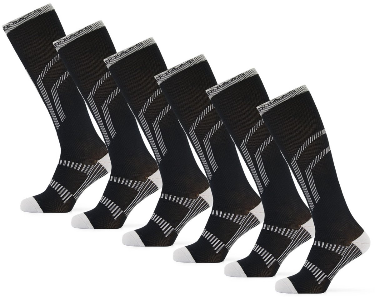 Poederbaas Skisokken Lightweight 6 paar Zwart