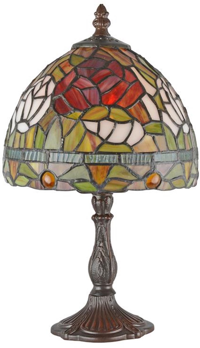 Tiffany Style Tafellamp - Handgemaakte Luchtige Glaslamp - Sfeervolle Verlichting voor Woonkamer, Slaapkamer, en Werkruimte