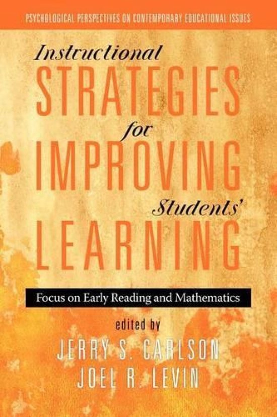 Instructional Strategies for Improving Students' Learning - cover