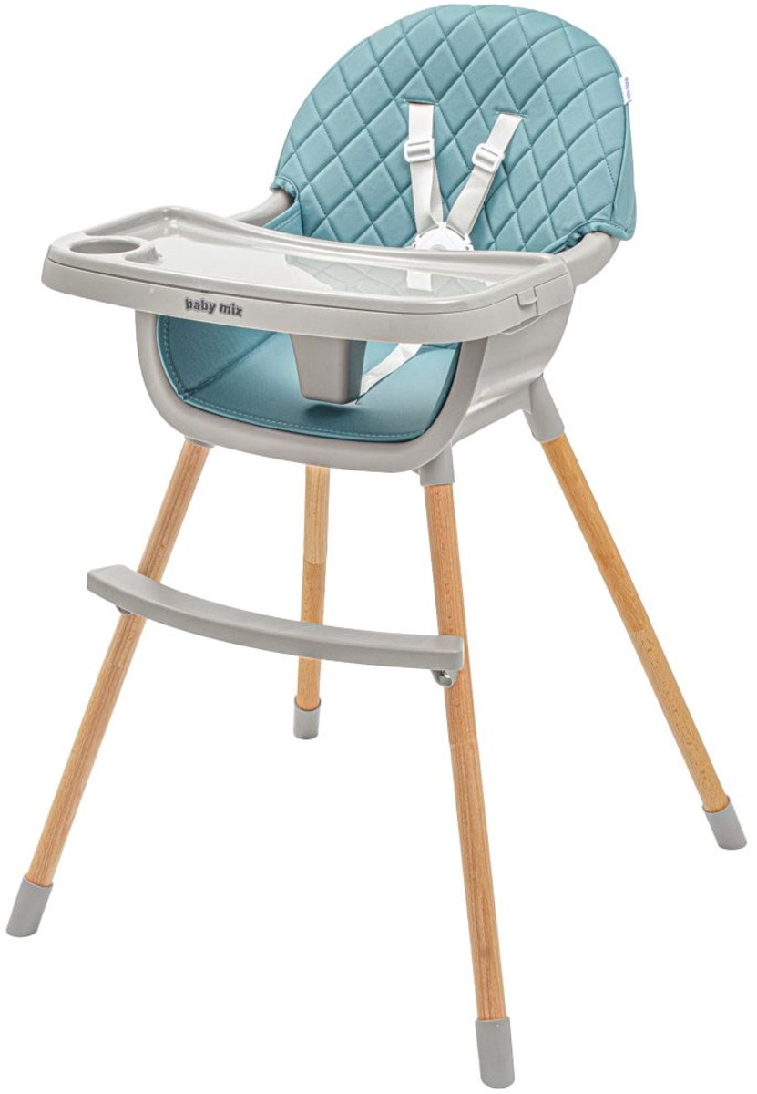 Baby Mix - Eetkamerstoel - Freja - kinderstoel - lage stoel - eetstoel - babystoel - verstelbare stoel - eco-leer stoel