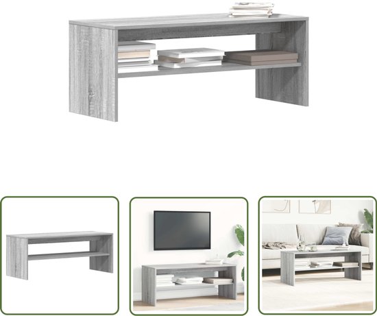 vidaXL Tv-meubel 100x40x40 cm bewerkt hout artisanaal eikenkleurig, tv kast, wandkast, tv dressoir, opbergkast, tv kastje, tv wandmeubel, wandmeubel