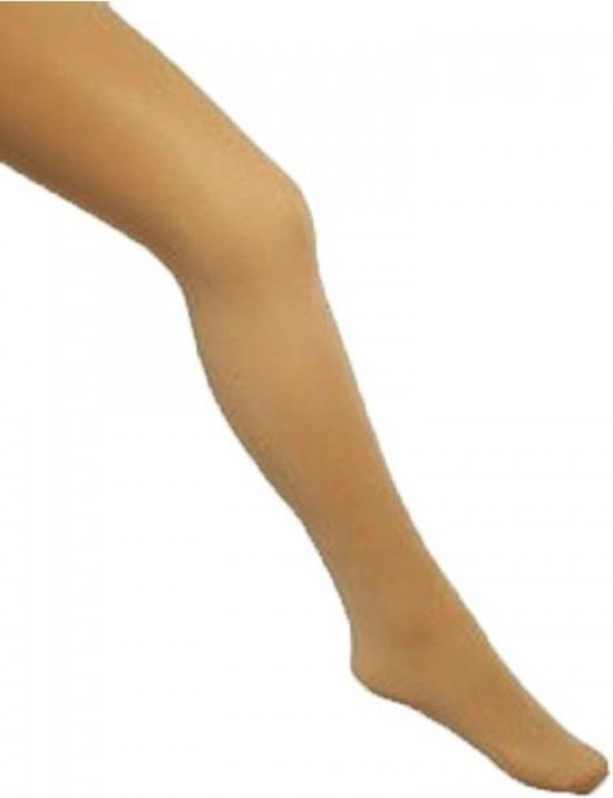 Beige panty met een elastische tailleband, gedragen door een kind.