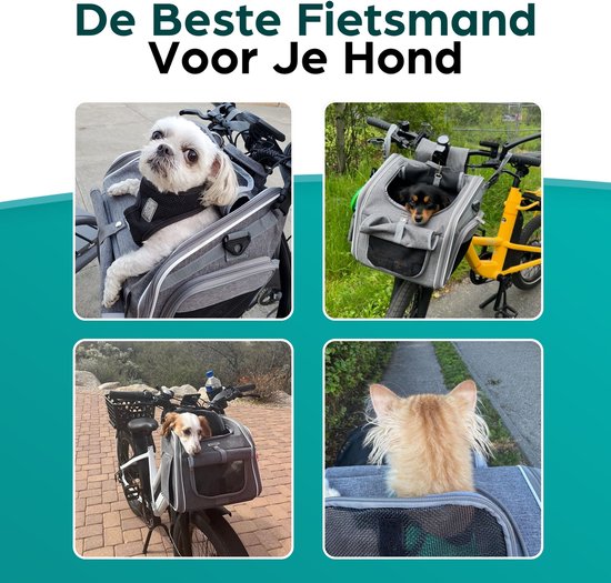 Filo Fietsmand Kleine Hond Voorop Extra Stevig - Afneembare Hondenfietsmand Elektrische Fiets - Hondenmand Fiets - Fietsmand Honden — afbeelding 4
