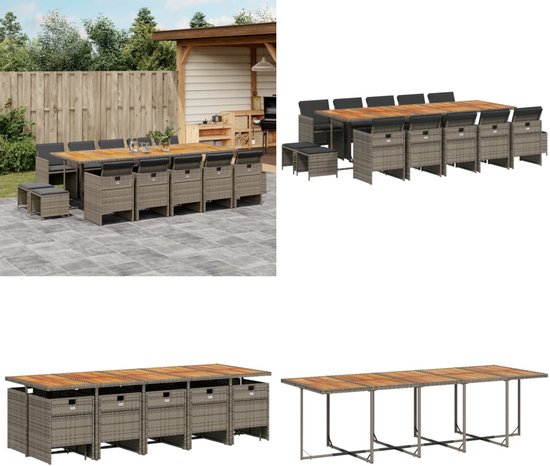 SenS-Line Samos aluminium loungeset acacia blad en taupe kussens | Van