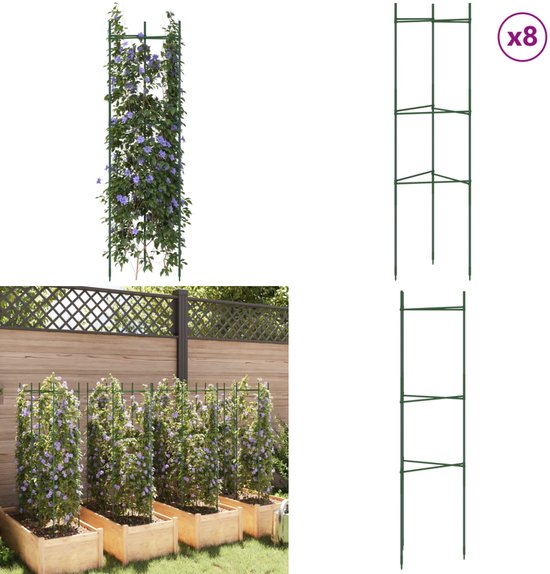 Tomatenkooien SucceBuy Set Van 10 Tomatenkooien Vierkante Stalen Steun Van 116 Cm Voor Tuinplanten