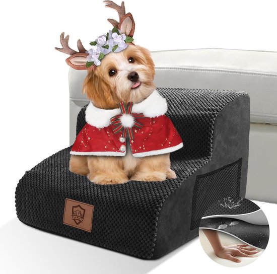 Myiosus Hondentrap 4 Treden, Huisdiertrap Van Spons, Hondentrappen Met Wasbare Overtrek Dog Stair Honden Trap Voor Kleine Ho Aanbieding 31127801