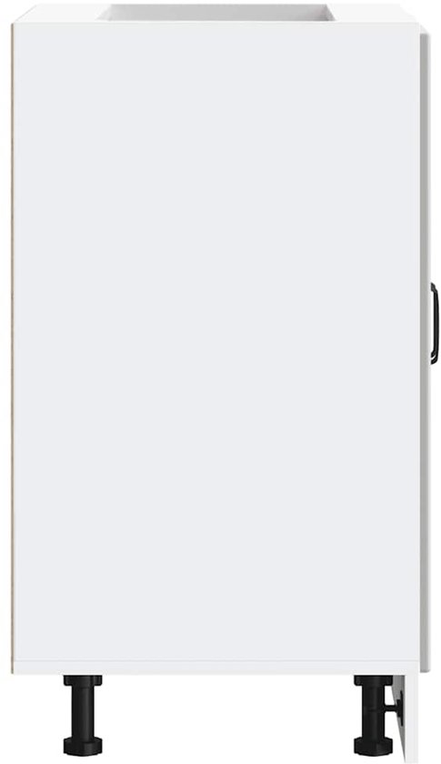 Meuble bas d'évier vidaXL Lucca Wood Blanc - Meuble bas d'évier - Meubles bas d'évier - Meuble bas de Cuisine - Meuble bas d'évier