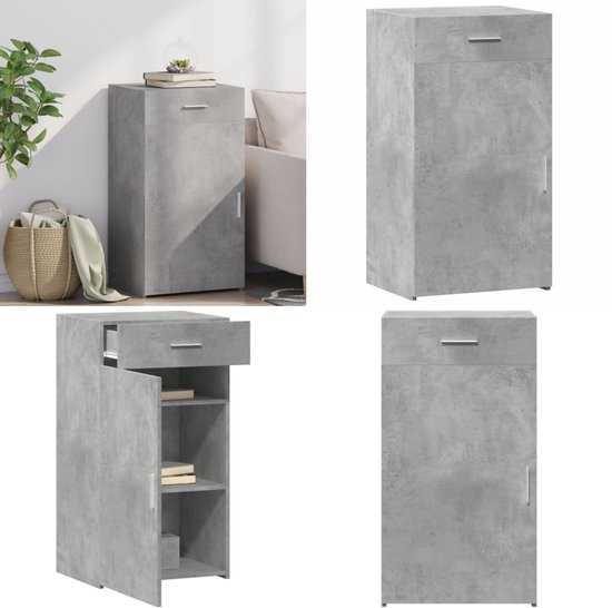 Dressoir 50x42,5x93 cm bewerkt hout zwart | -nl
