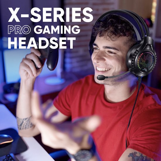 VERTREX Gaming Headset met Microfoon - Hoofdtelefoon - Headsets PC, PS5, PS4, Xbox, Nintendo Switch - 7.1 Surround Sound